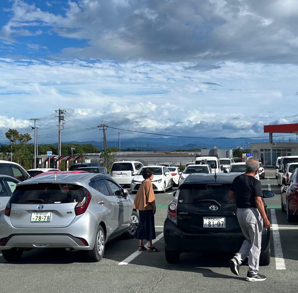 北熊本サービスエリアから見える阿蘇の大カルデラ